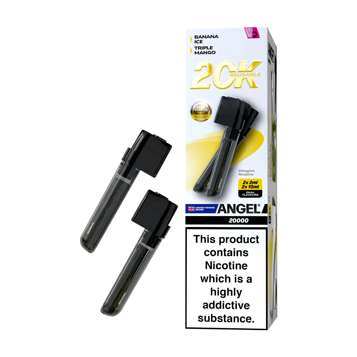Yellow Edition Vapes Bars Angel 20k Refill Pack